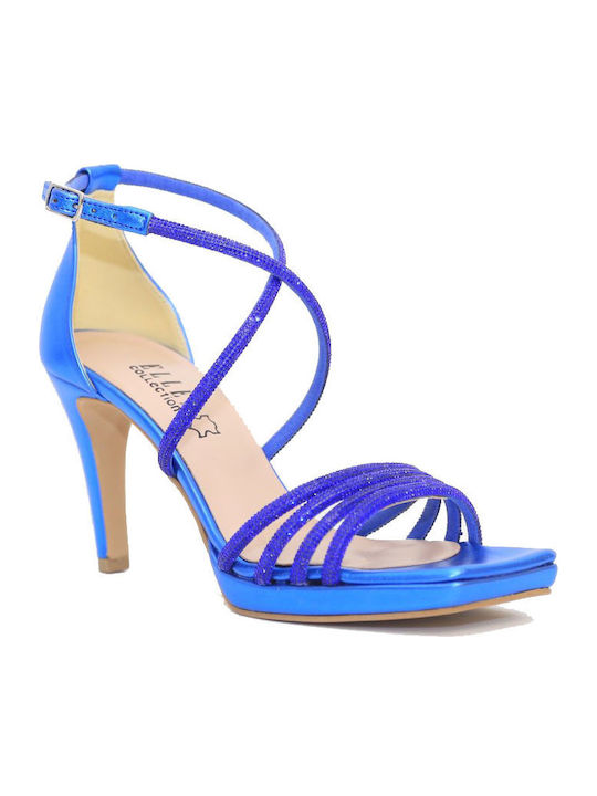 Ellen 77191 Sandals with Strass Blue