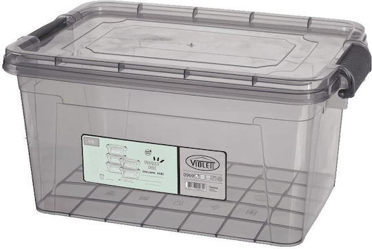 Violet Design Plastic Storage Box with Lid 10lt