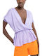 FRACOMINA WRAP CAMISOLE BLOUSE LILAC 185 Women's