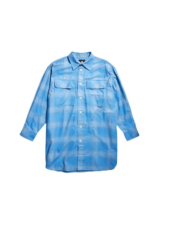 G-Star Raw Women's Checked Long Sleeve Shirt Light Blue