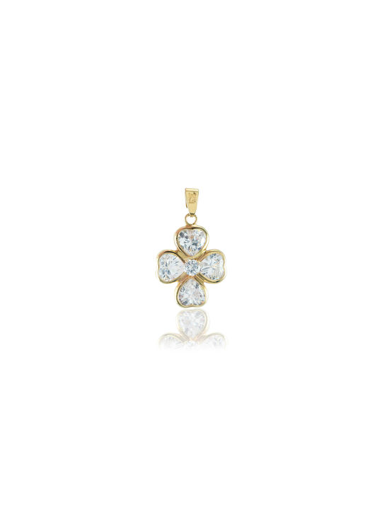 Pendant cross made of Yellow Gold K14