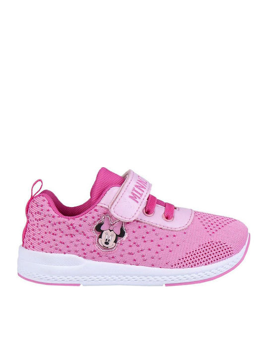 Disney Minnie Παιδικά Sneakers με Σκρατς Ροζ