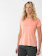 Hollie Γυναικείο T-shirt Πεζοπορίας με Διαφάνεια Κίτρινο
