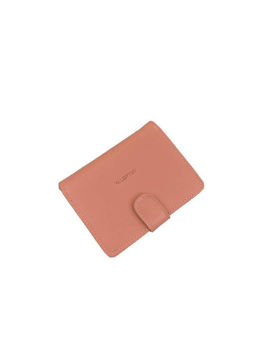 Women's leather wallet with lid 306-361 pink