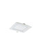Redled 6054 Square Metallic Recessed Spot with Integrated LED and Warm White Light White 1pcs