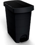 Plastic Waste Bin 20lt with Pedal Black