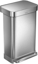 Simplehuman Метал Контейнер За отпадъци с педал 45лт Inox Simplehuman Метал Контейнер За отпадъци с педал 45лт Inox