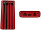 TR-939 Power Bank 32000mAh with 3 USB-A Ports and USB-C Port Black / Red