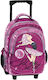 Graffiti Ballerina School Bag Trolley Elementary, Elementary in Fuchsia color