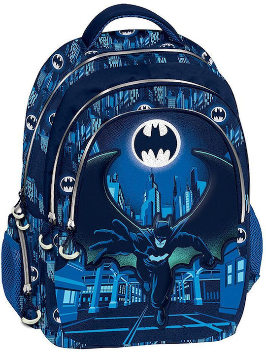 Graffiti Batman School Bag Backpack Elementary, Elementary in Blue color