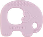 Nattou Elephant Teether BPA Free made of Silicone for 0 m+ Lilac 1pcs