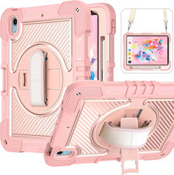 Techsuit StripeShell Back Cover Plastic Durable Pink (iPad 2022 10.9'')