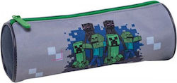 Graffiti Minecraft Adventure Club Pencil Case Barrel with 1 Compartment Gray