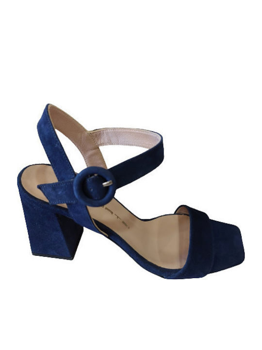 Suede Sandals Navy Blue