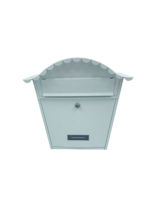 Cutie Poștală pentru Exterior Metalic în Culoarea Alb 37x36.4x13.4cm