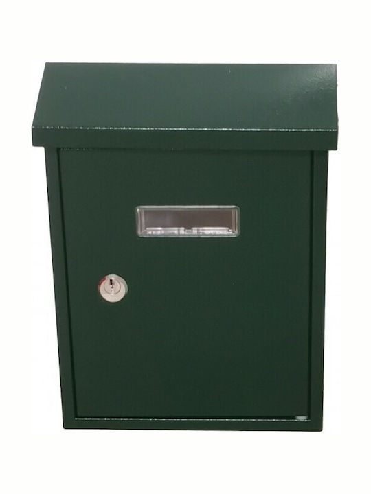 Import Hellas Cutie Poștală pentru Exterior Metalic în Culoarea Verde 25.5x19.2x6cm