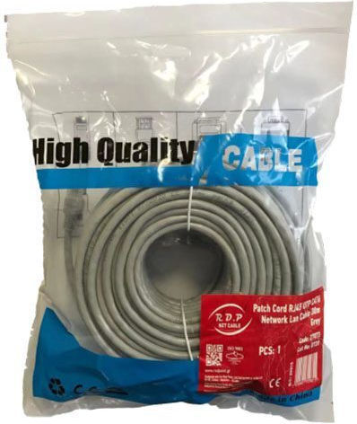 Redled U/UTP Cat.6 (Gigabit) Καλώδιο Δικτύου Ethernet 30m Γκρι