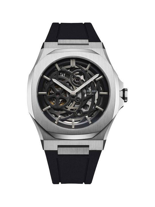 D1 Milano Skeleton Watch Automatic with Black R...
