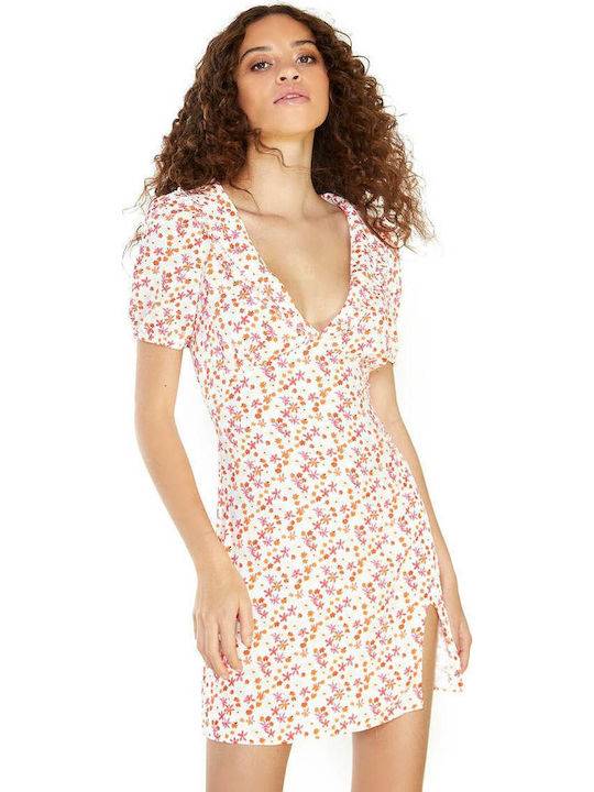 Καλοκαιρινό Mini Φόρεμα με Βολάν Floral