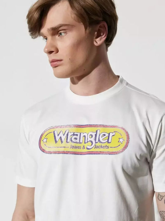 Wrangler Herren T-Shirt Kurzarm Weiß