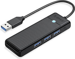 Orico USB Хъб с 3 Порта (USB-A) PAPW3AT-U3-015-BK-EP Orico USB Хъб с 3 Порта (USB-A) PAPW3AT-U3-015-BK-EP