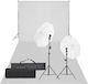 vidaXL Kit Fotografic Studio Set Lumini & Fundal Kit de iluminat pentru Studio