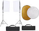 vidaXL Kit Fotografic Studio Set Lumină & Reflector Kit de iluminat pentru Studio