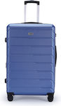 Lavor 1-601 Large Travel Suitcase Hard Blue with 4 Wheels Height 75cm.