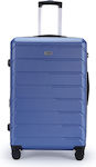 Lavor 1-601 Large Travel Suitcase Hard Blue with 4 Wheels Height 75cm