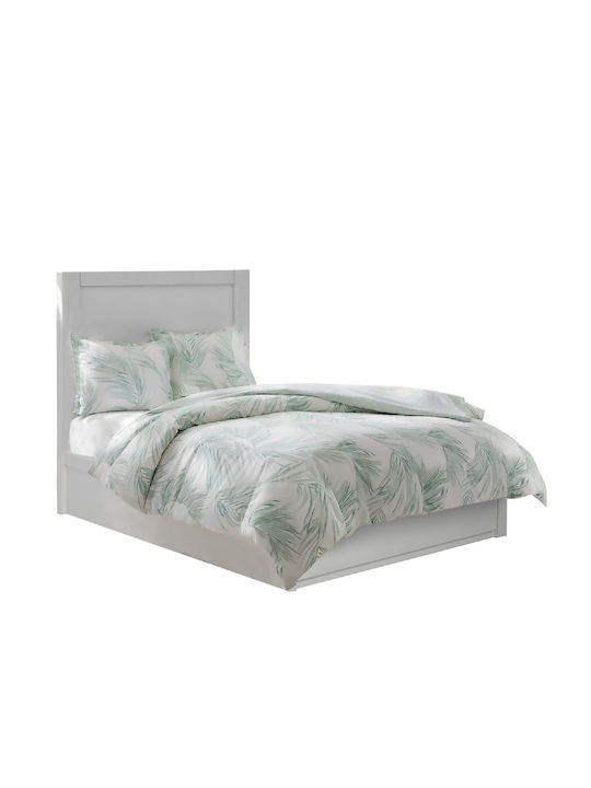 Melany Κρεβάτι Μονό Ξύλινο Λευκό με Τάβλες για Στρώμα 90x190cm