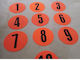 Yakimasport Flat Field Markers Numbered 1-10 in Orange Color