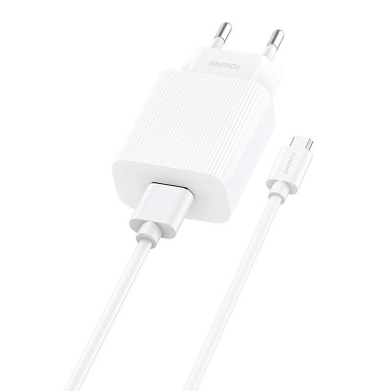 Ladowarka sieciowa Foneng EU28 12W, 1xUSB, QC 3.0 + Kabel USB Micro