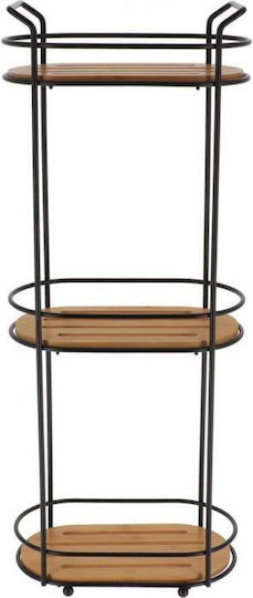 Atmosphera Rafturi de baie Raft Baie Bambus cu 3 Rafturi 25x14x63cm Maro