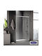 Devon Flow Slider Shower Screen for Shower with Sliding Door 141-144x195cm Clean Glass Chrome