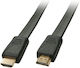Lindy HDMI 2.0 Flat Cable HDMI male - HDMI male 1m Black