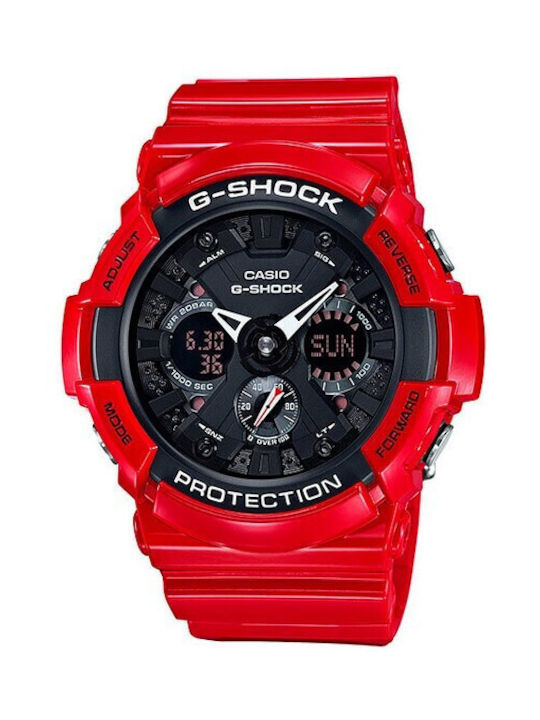 Casio Analog/Digital Watch Battery with Red Rubber Strap