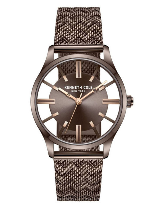 Kenneth Cole Women's Watch with Brown Metal Bracelet