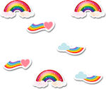 Стикери Rainbow 5cm / 8pcs