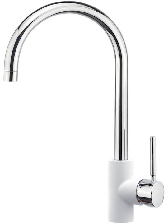 Sanitec Doppio Tall Kitchen Faucet Counter White