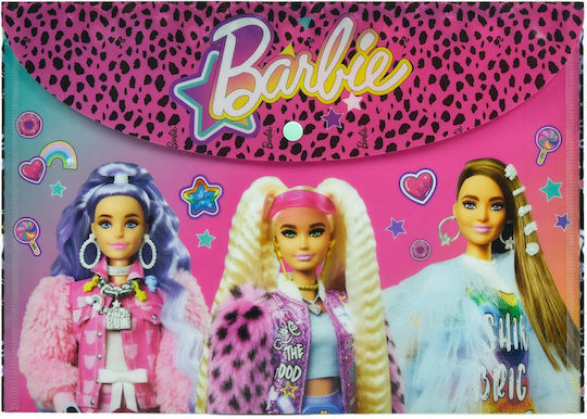 Gim Φάκελος με Κουμπί για Χαρτί A4 Ροζ Barbie