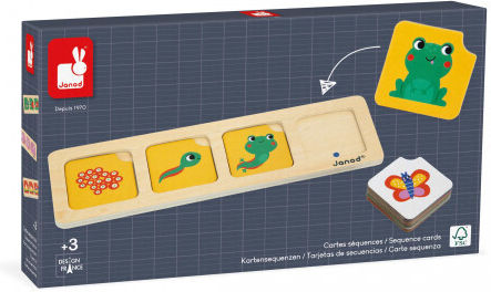 Janod The Garden Sequences Cards Εκπαιδευτικό Παιχνίδι Γνώσεων από Ξύλο για 3+ Ετών