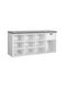Suport pentru pantofi cu 9 Rafturi Albă L104xW30xH48cm