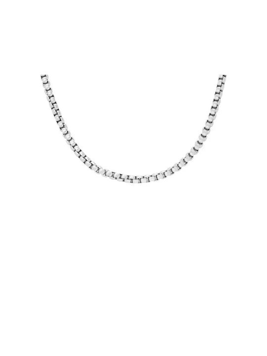 Fossil All Stacked Up Stainless Steel Chain Men`s Necklace JF04505040 Brand Necklaces & Hangers