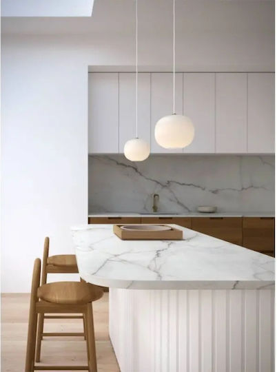 Nordlux Navone Pendant Light White Ball with Socket E27 20x17x300cm