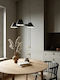 Nordlux Stay Hängelampe Schwarz Glocke mit Fassung E27 60x12x300cm.