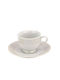 WM Collection Set of Cups Tea Porcelain White 200ml 6pcs