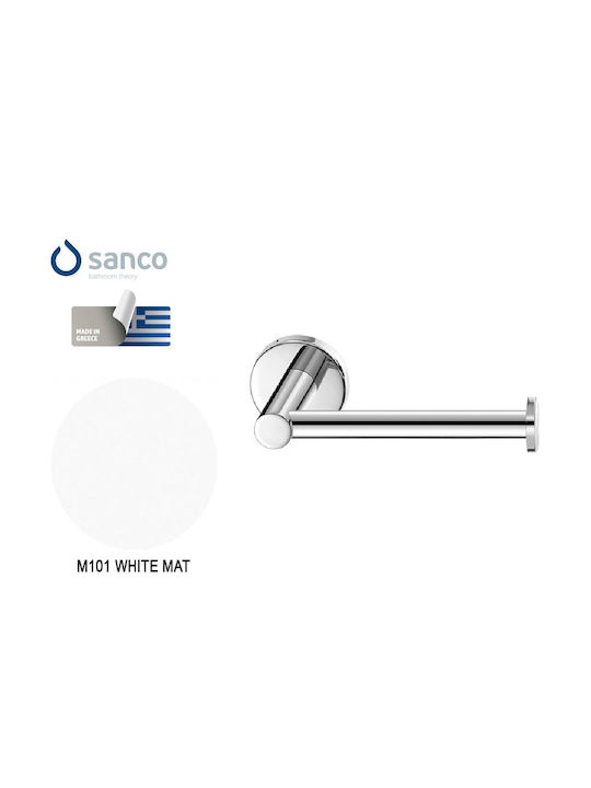 Sanco Metallic Paper Holder Wall Mounted White