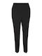 Damen Stoff Hose in Tapered Schnitt Schwarz