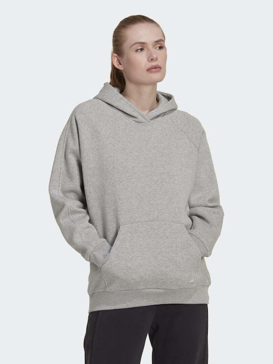 Adidas Women's Hooded Fleece Sweatshirt Gray