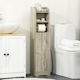 Kleankin Floor Bathroom Column Cabinet L23xD18xH100cm Gray